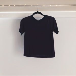 Red and blue stripped t-shirt